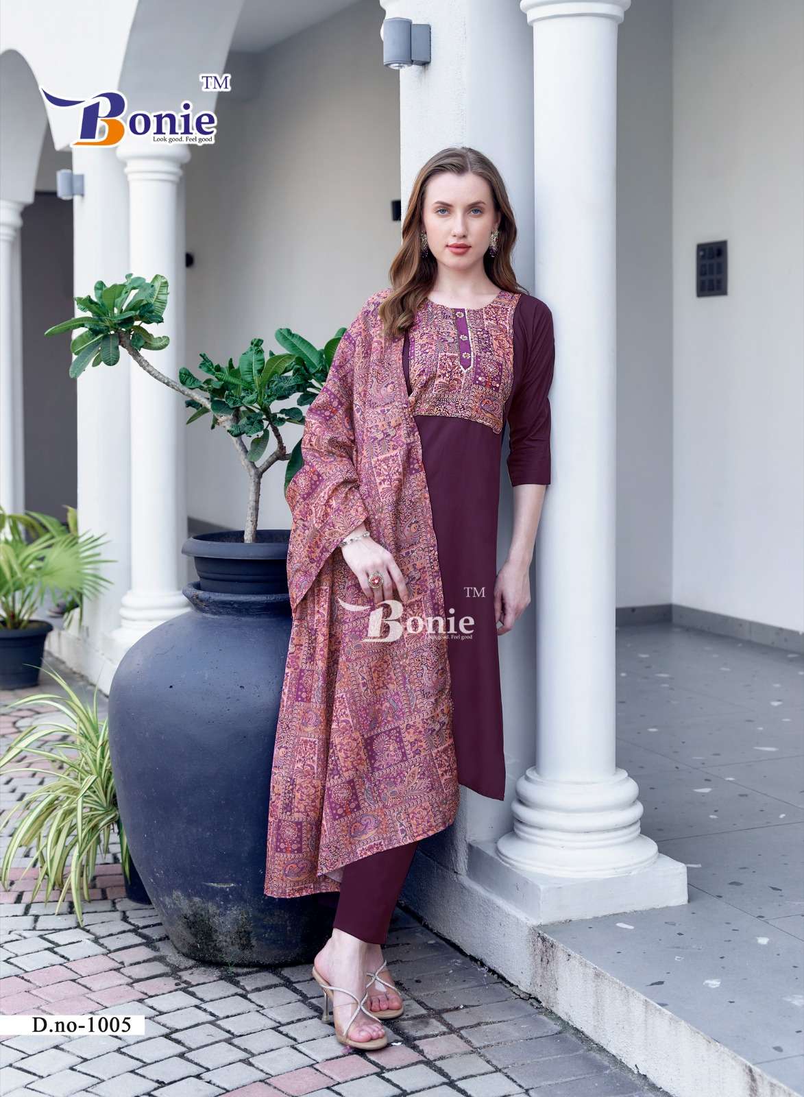 DIVYA VOL-1 BY BONIE NEW CONCEPT KURTI PANT DUPATTA IN RAYON 22KG CERTIFIED FABRICS 