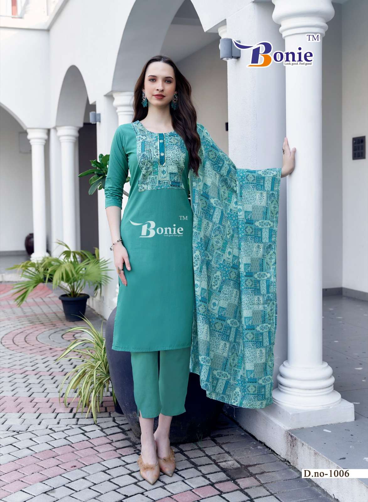 DIVYA VOL-1 BY BONIE NEW CONCEPT KURTI PANT DUPATTA IN RAYON 22KG CERTIFIED FABRICS 