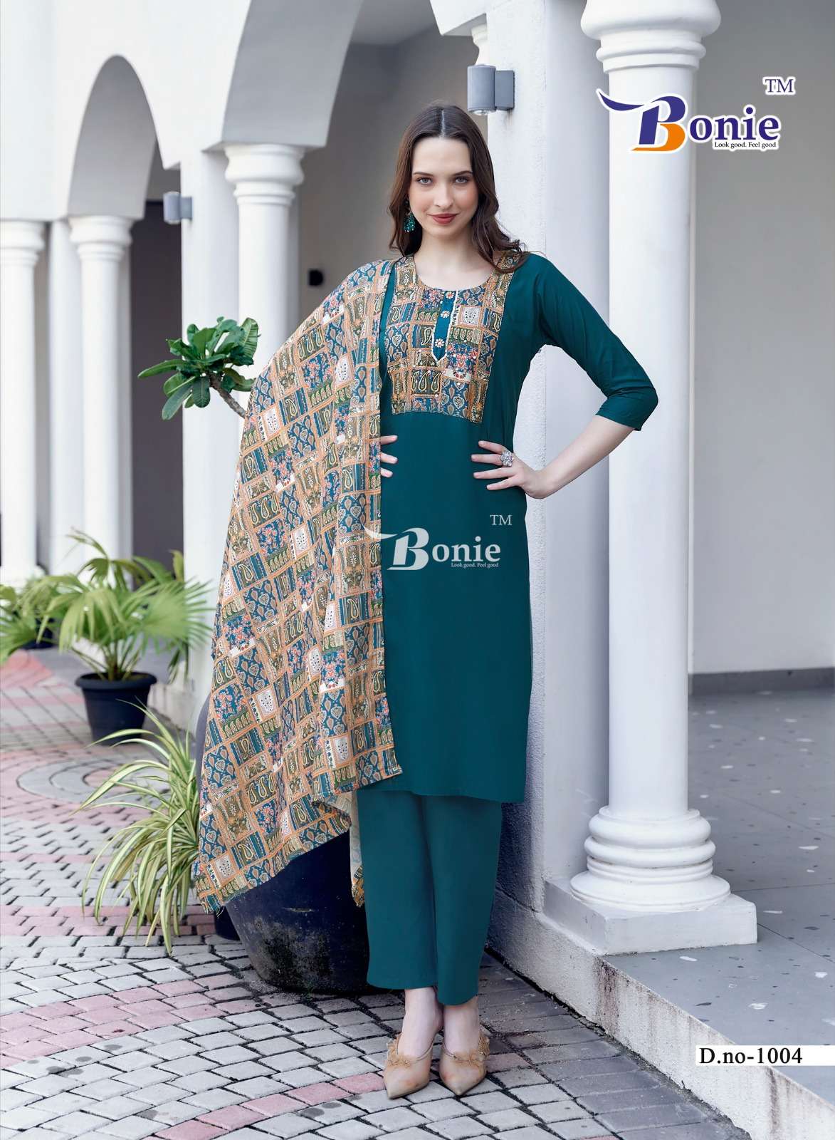 DIVYA VOL-1 BY BONIE NEW CONCEPT KURTI PANT DUPATTA IN RAYON 22KG CERTIFIED FABRICS 