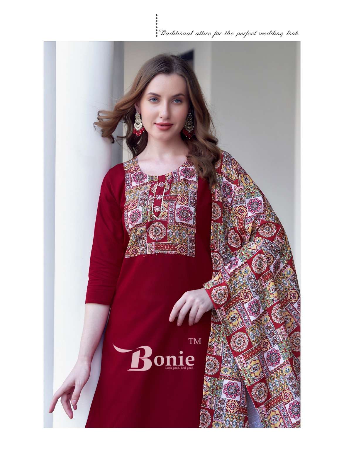 DIVYA VOL-1 BY BONIE NEW CONCEPT KURTI PANT DUPATTA IN RAYON 22KG CERTIFIED FABRICS 