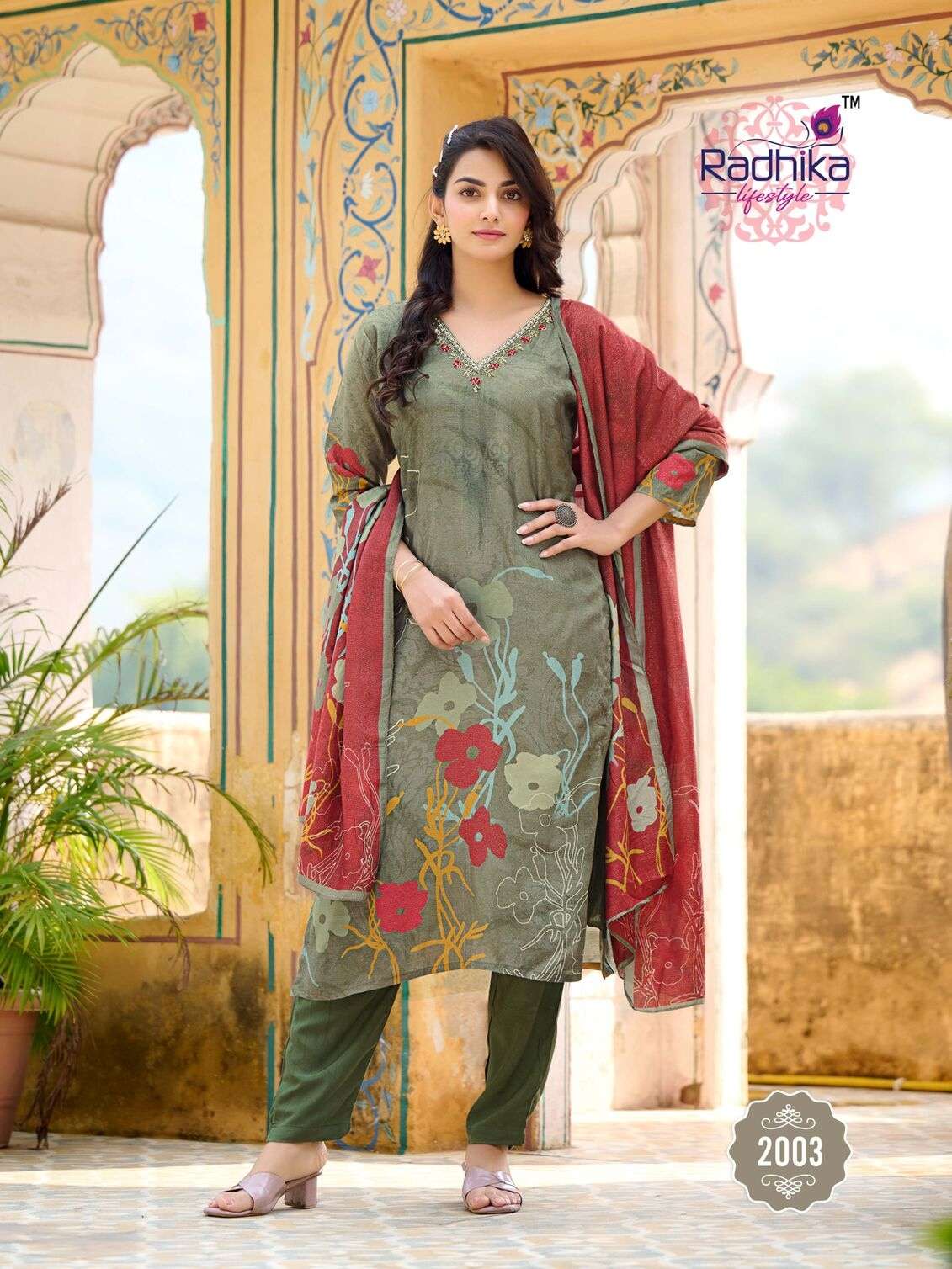 FESTIVE DIARIES VOL-2 BY RADHIKA LIFESTYLE TOP PANT DUPPTTA 3 PCS COLLECTION