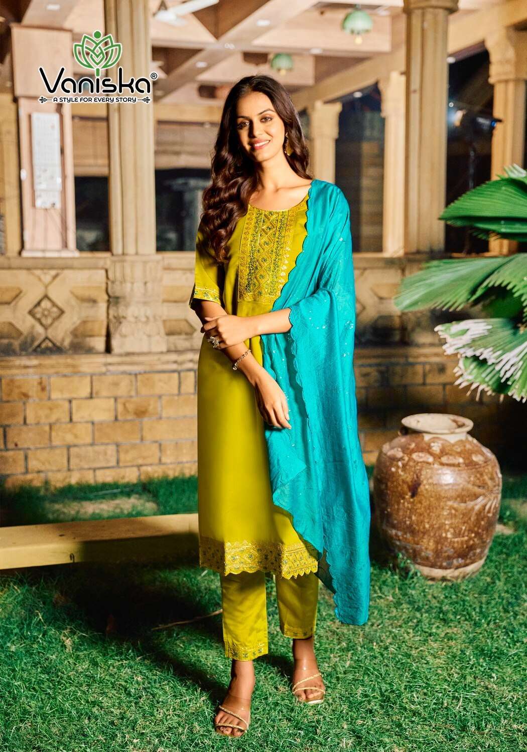 FIZA VOL.4 BY VANISKA FASHION IN ROMAN SILK KURTI WITH EMBROIDERY WORK