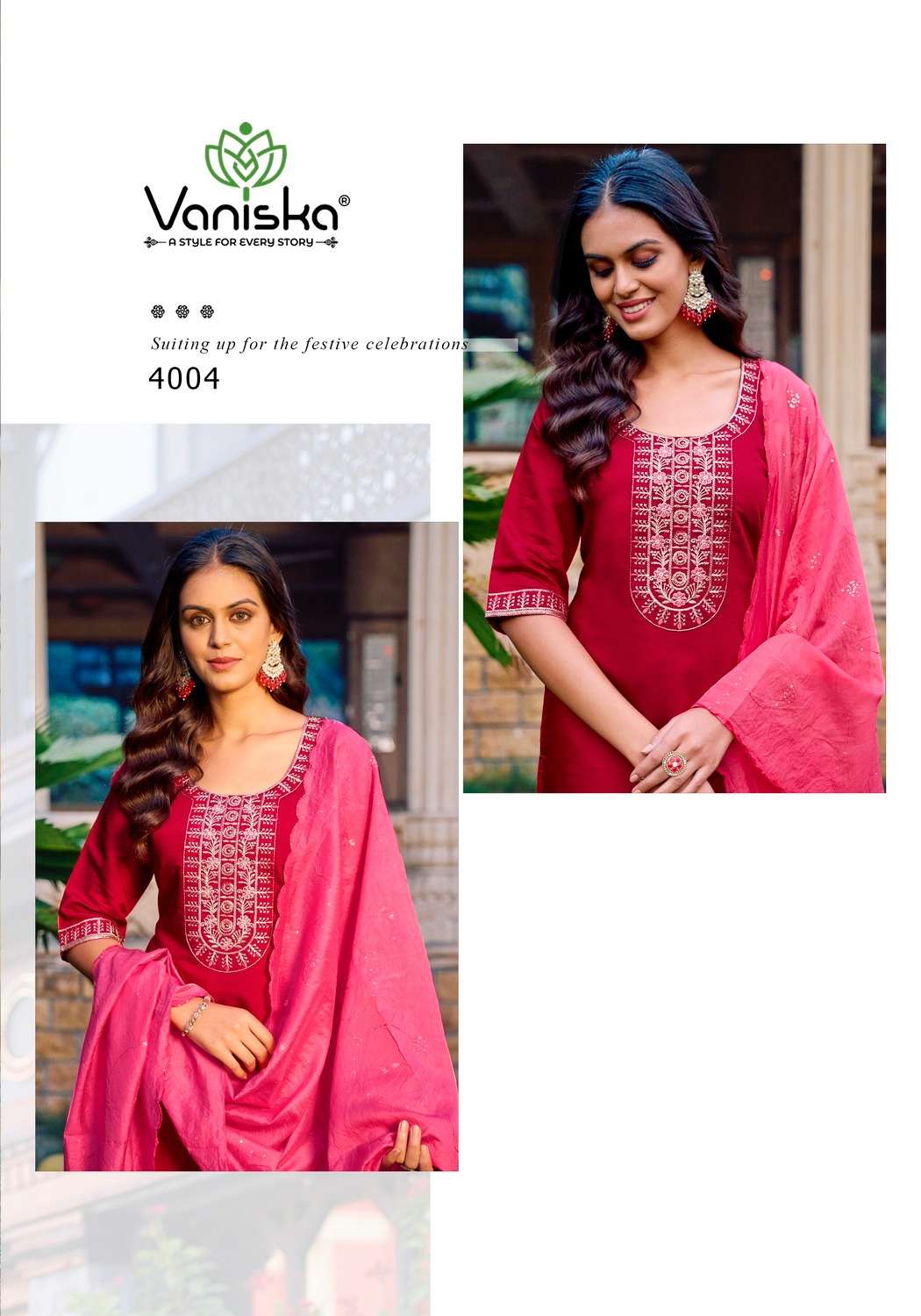 FIZA VOL.4 BY VANISKA FASHION IN ROMAN SILK KURTI WITH EMBROIDERY WORK