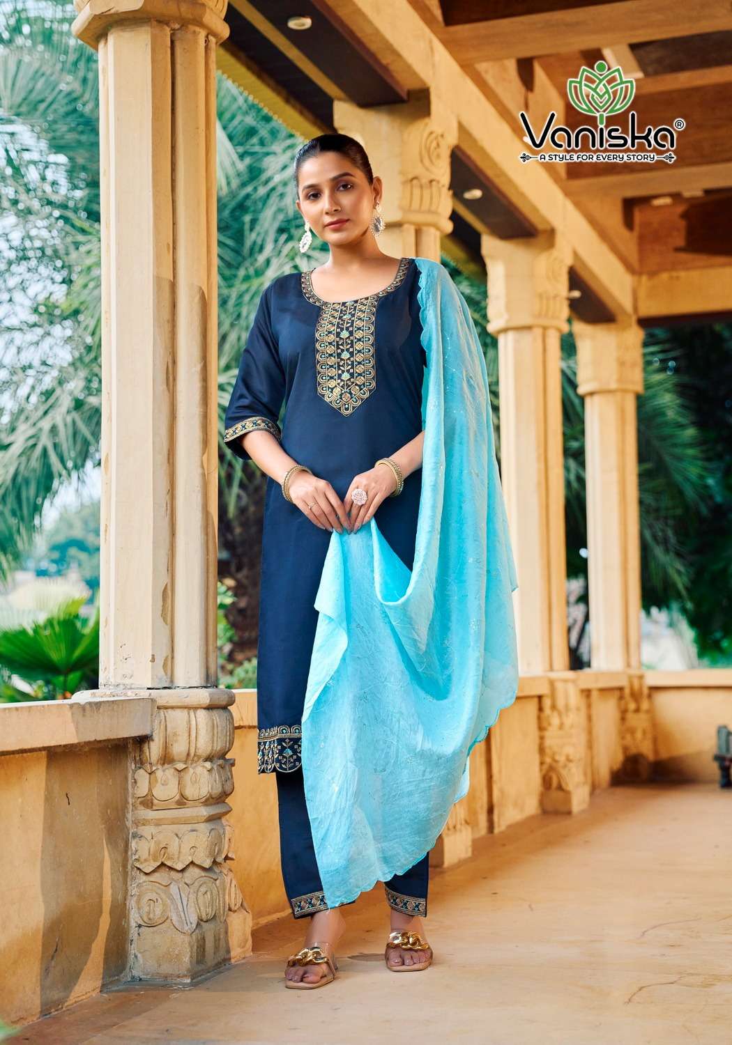 FIZA VOL.4 BY VANISKA FASHION IN ROMAN SILK KURTI WITH EMBROIDERY WORK