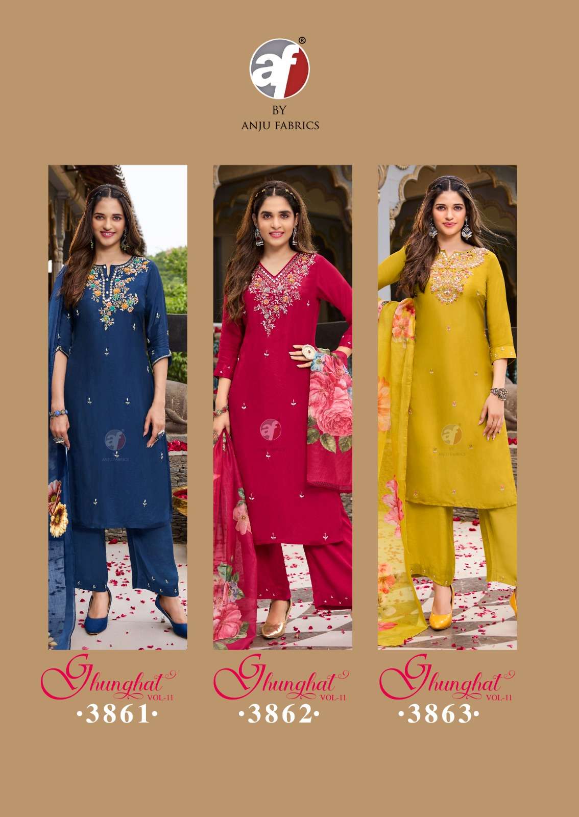 GHUNGHAT VOL-11 PURE DOLA SILK BY ANJU FABRICS 