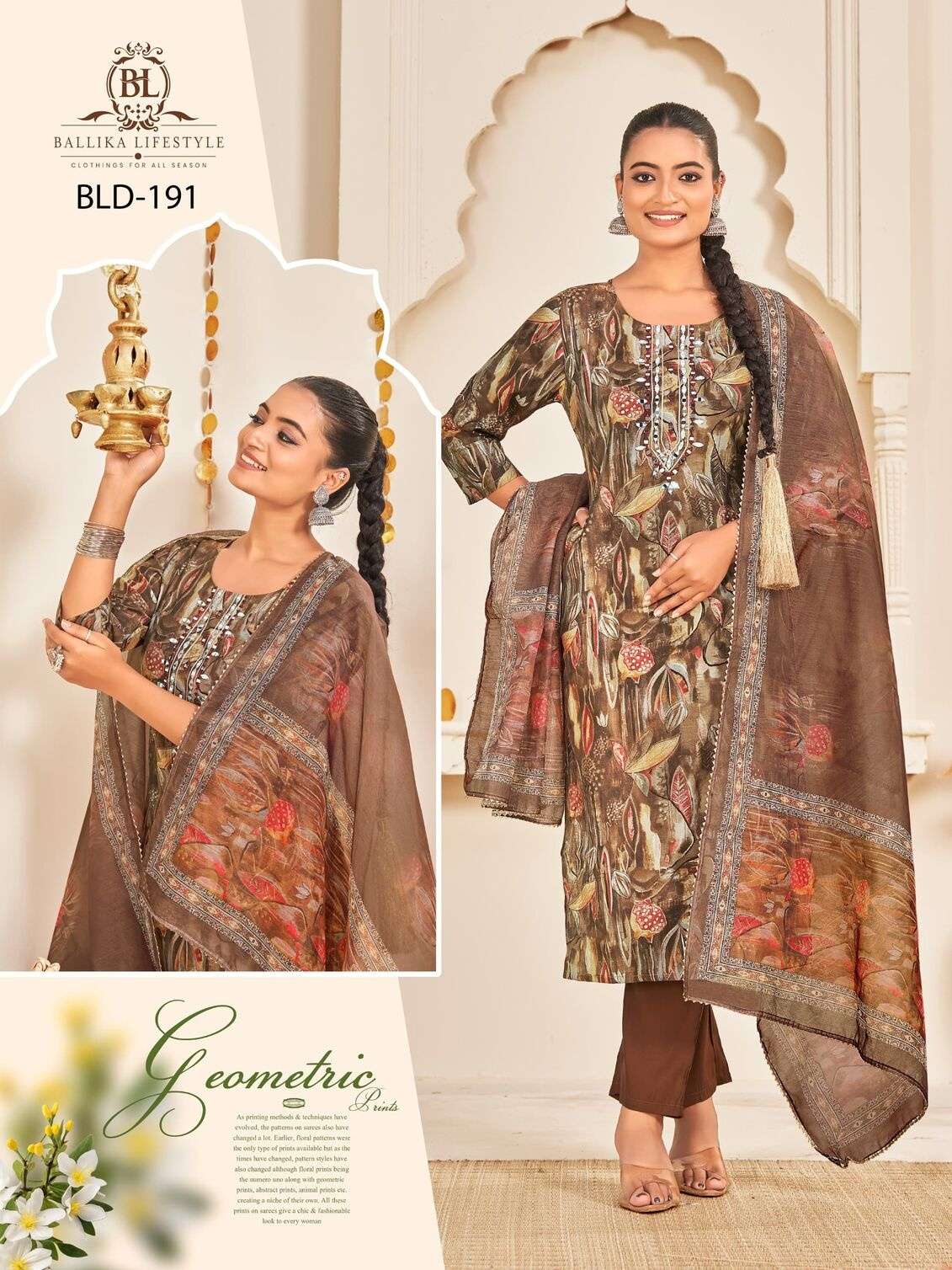 GLAMOUR BY BAALIKA LIFESTYLE 3PCS COLLECTION WITH PURE SOFT VICOSE IN SEASONAL PRINT