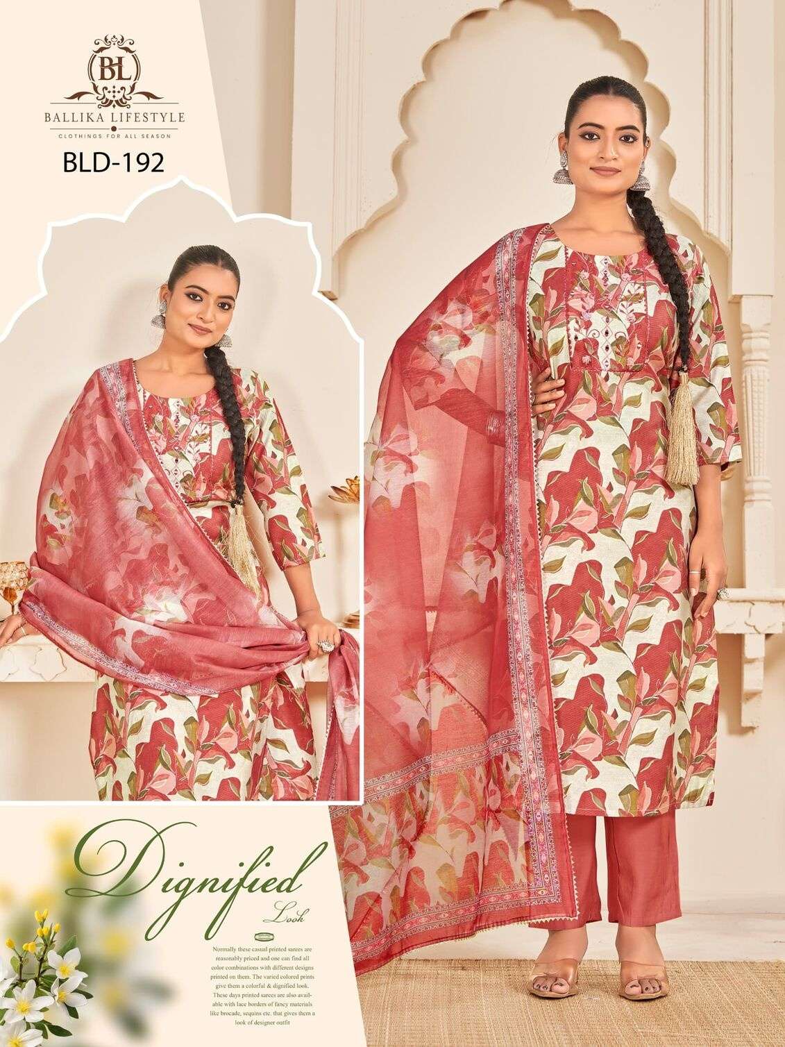 GLAMOUR BY BAALIKA LIFESTYLE 3PCS COLLECTION WITH PURE SOFT VICOSE IN SEASONAL PRINT