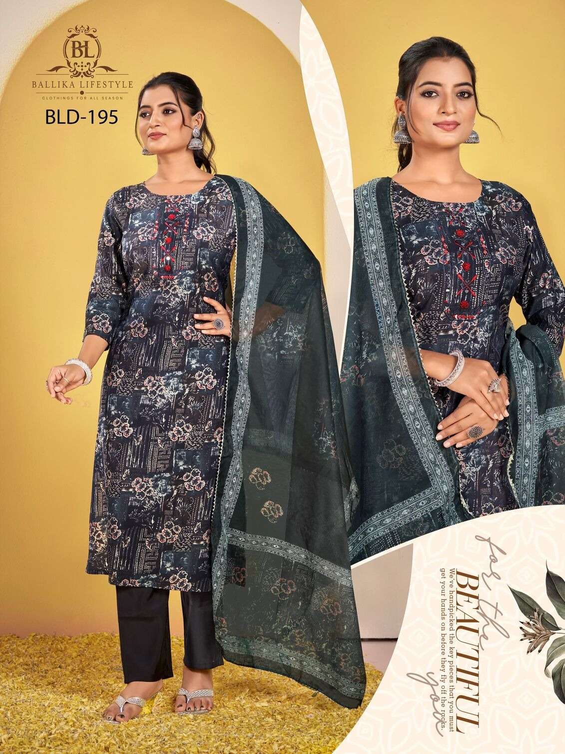 GLAMOUR BY BAALIKA LIFESTYLE 3PCS COLLECTION WITH PURE SOFT VICOSE IN SEASONAL PRINT