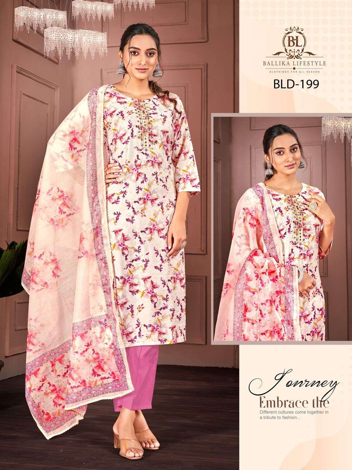 GLAMOUR BY BAALIKA LIFESTYLE 3PCS COLLECTION WITH PURE SOFT VICOSE IN SEASONAL PRINT