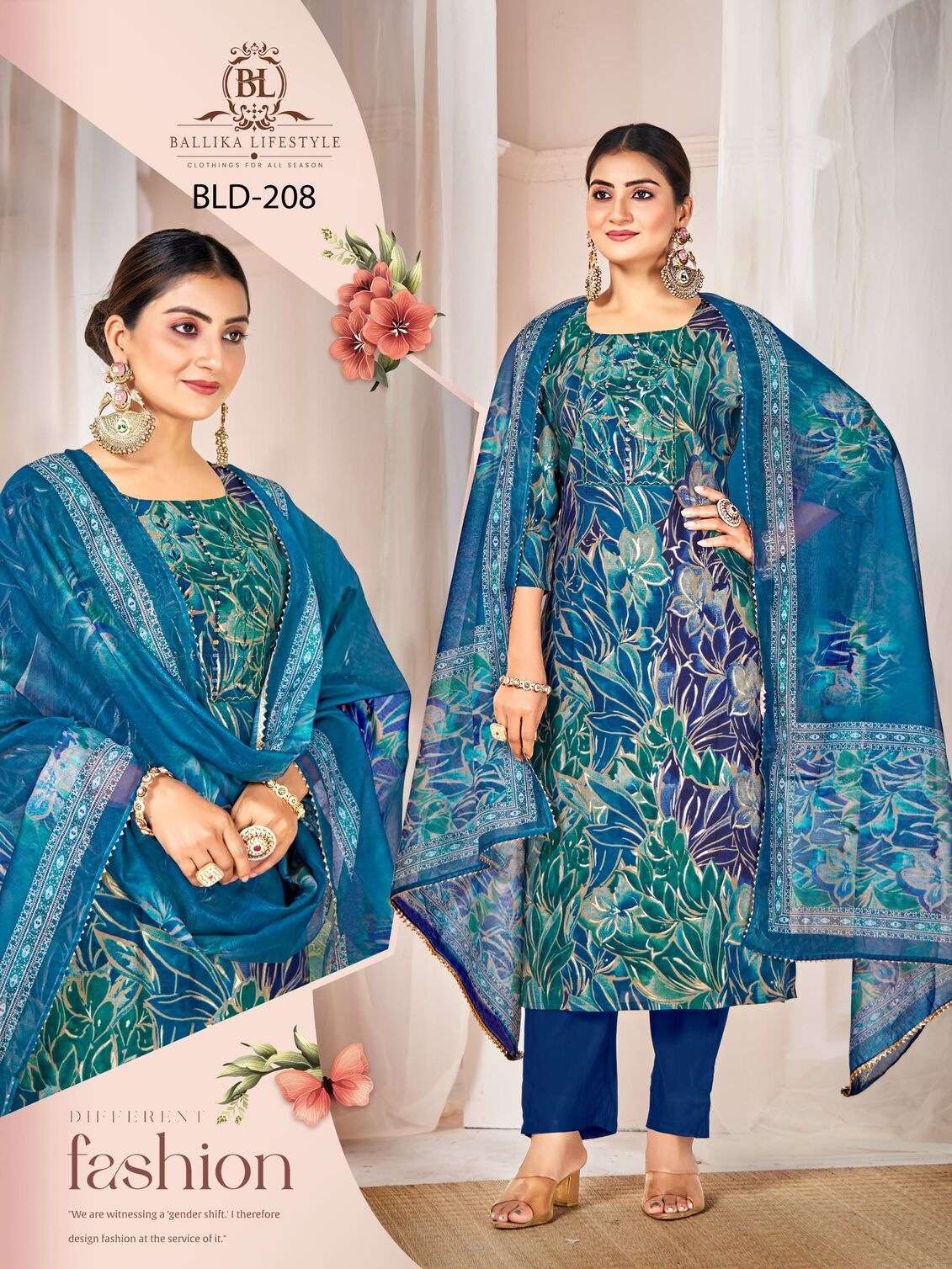 GLAMOUR BY BAALIKA LIFESTYLE 3PCS COLLECTION WITH PURE SOFT VICOSE IN SEASONAL PRINT