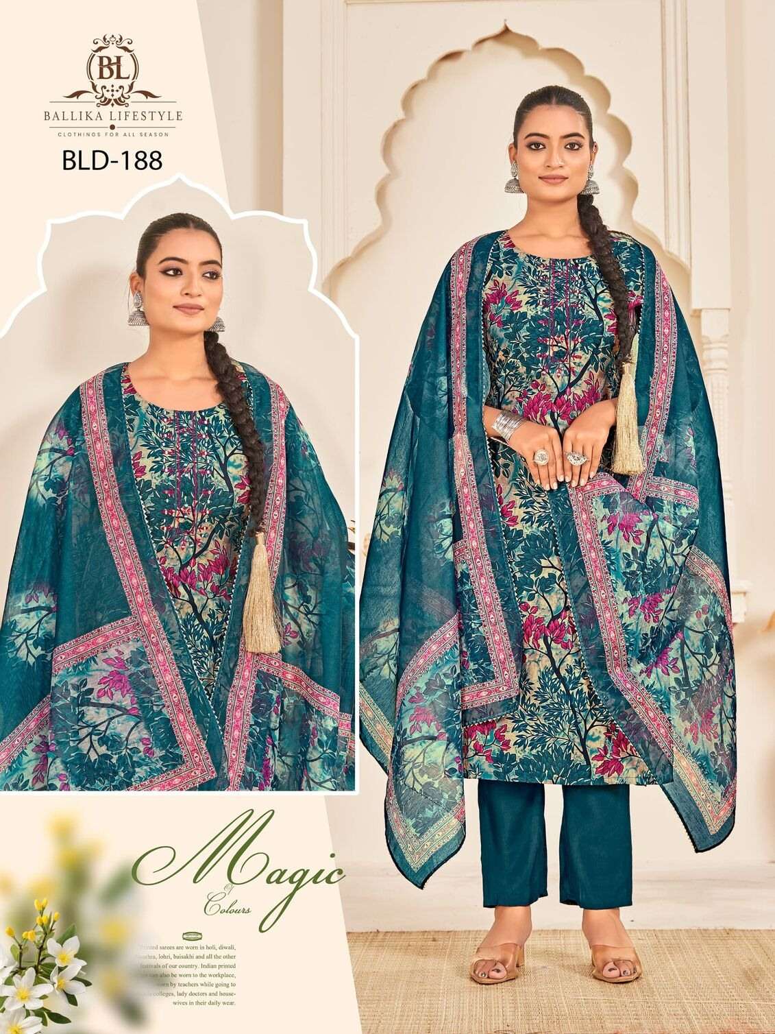 GLAMOUR BY BAALIKA LIFESTYLE 3PCS COLLECTION WITH PURE SOFT VICOSE IN SEASONAL PRINT