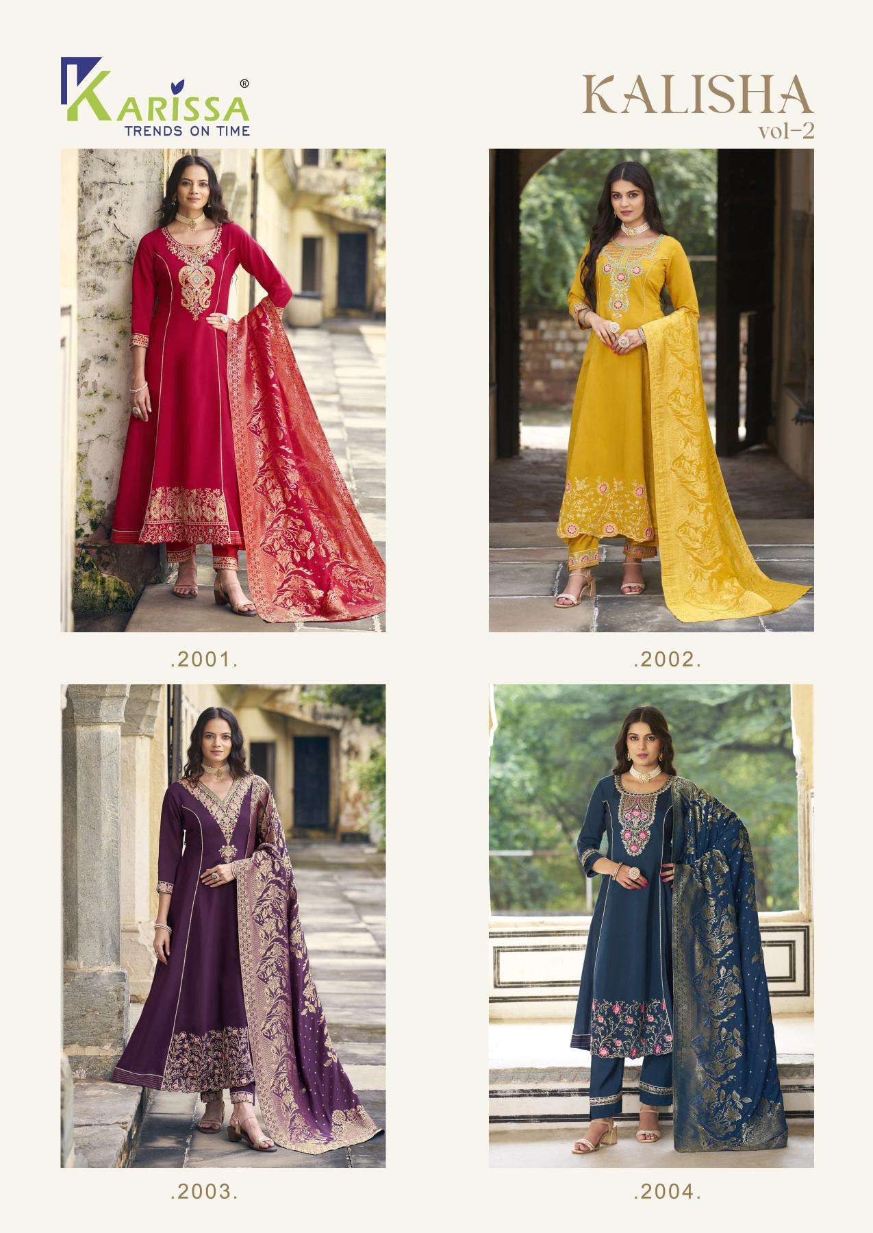 KALISHA VOL-2 PURE VISCOSE ROMAN SILK BY KARISSA 