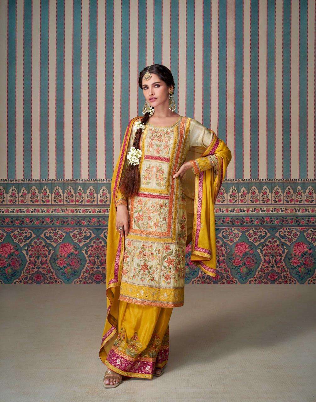 KASTURI 2PCS SET BY SAYURI DESINER PREMIUM SILK WITH PURE VISCOS JACQUARD LACE