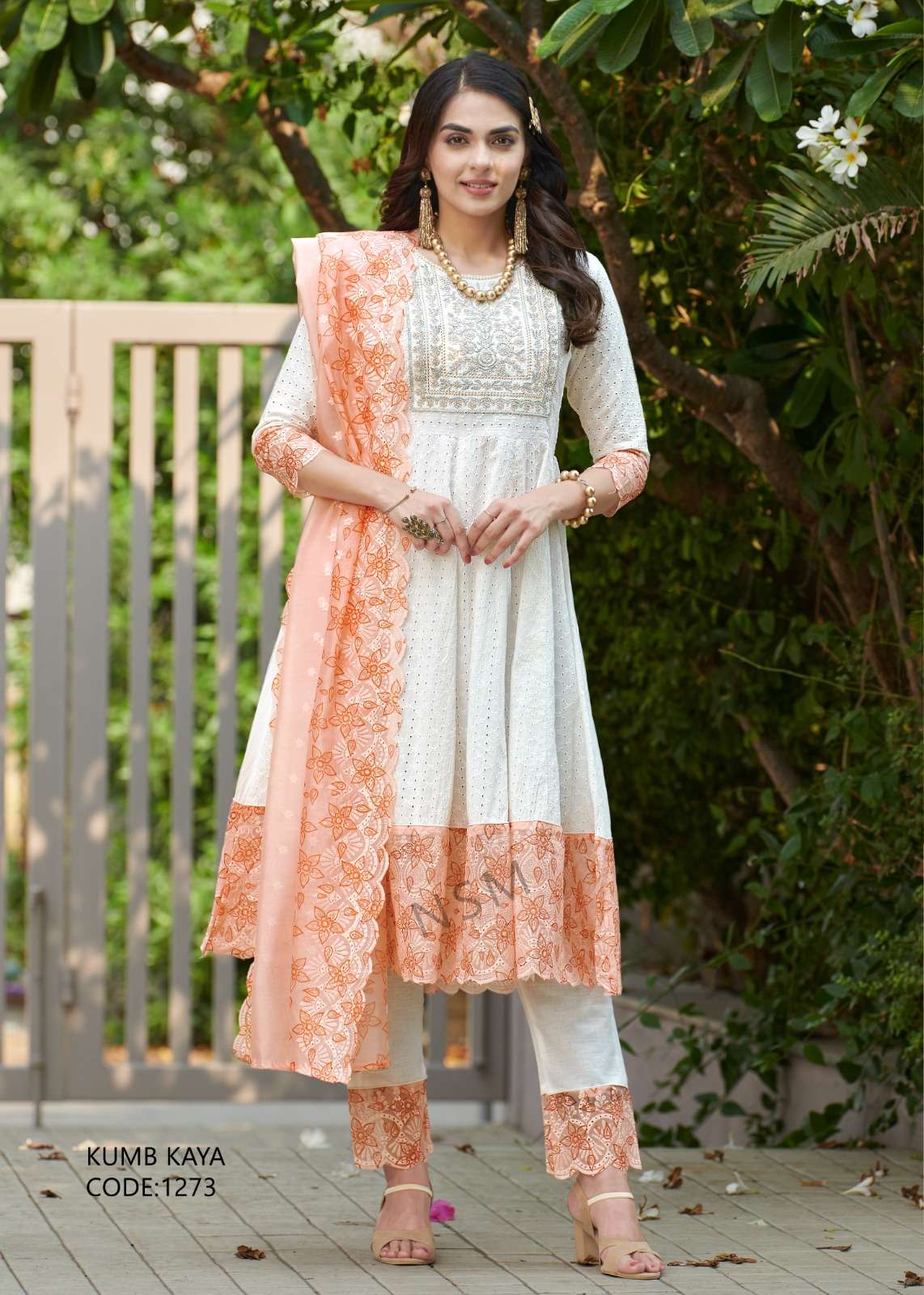 KUMB KAYA BY LUCACCI DESIGNER HEAVY SHIFFLI  STICH SUIT HEAVY WITH EMBROIDERY NACK WORK