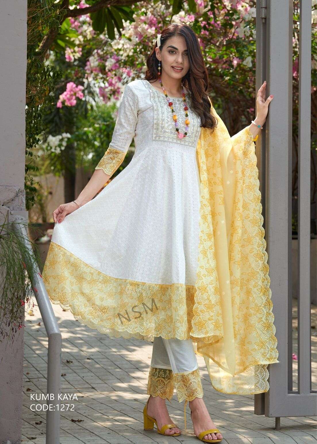 KUMB KAYA BY LUCACCI DESIGNER HEAVY SHIFFLI  STICH SUIT HEAVY WITH EMBROIDERY NACK WORK