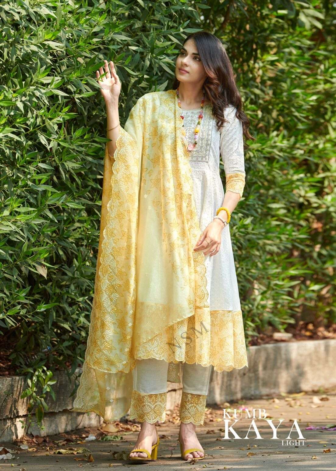 KUMB KAYA BY LUCACCI DESIGNER HEAVY SHIFFLI  STICH SUIT HEAVY WITH EMBROIDERY NACK WORK