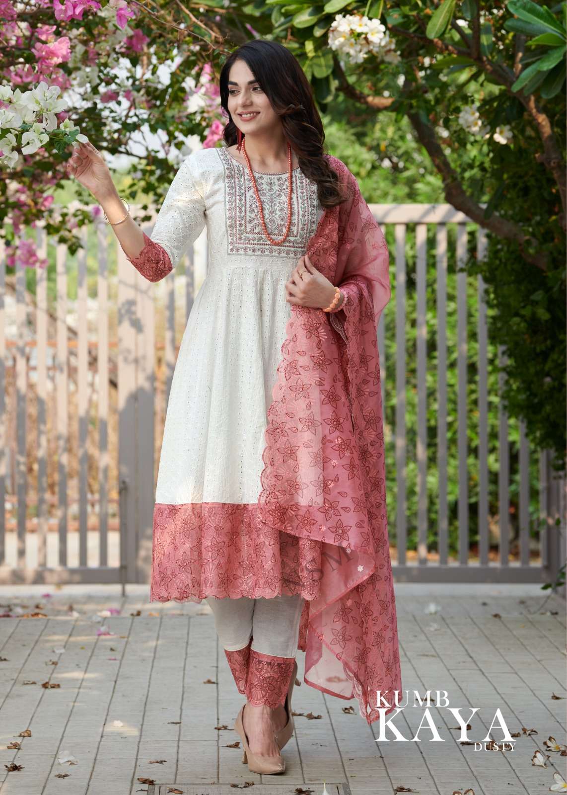 KUMB KAYA BY LUCACCI DESIGNER HEAVY SHIFFLI  STICH SUIT HEAVY WITH EMBROIDERY NACK WORK