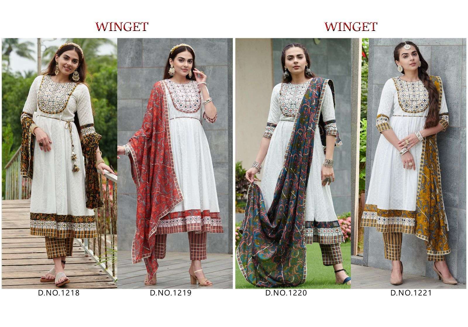 KUMB WINGET BY LUCACCI DESIGNER HEAVY COTTAN SHIFFLI STICH SUIT WITH HEAVY EMBROIDERY NACK WORK 