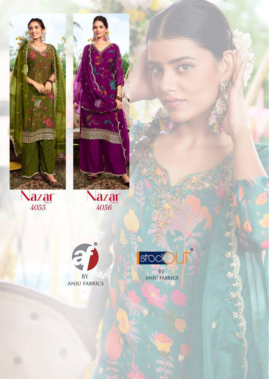NAZAR VOL-7 PURE ORGANZA BY ANJU FABRICS 