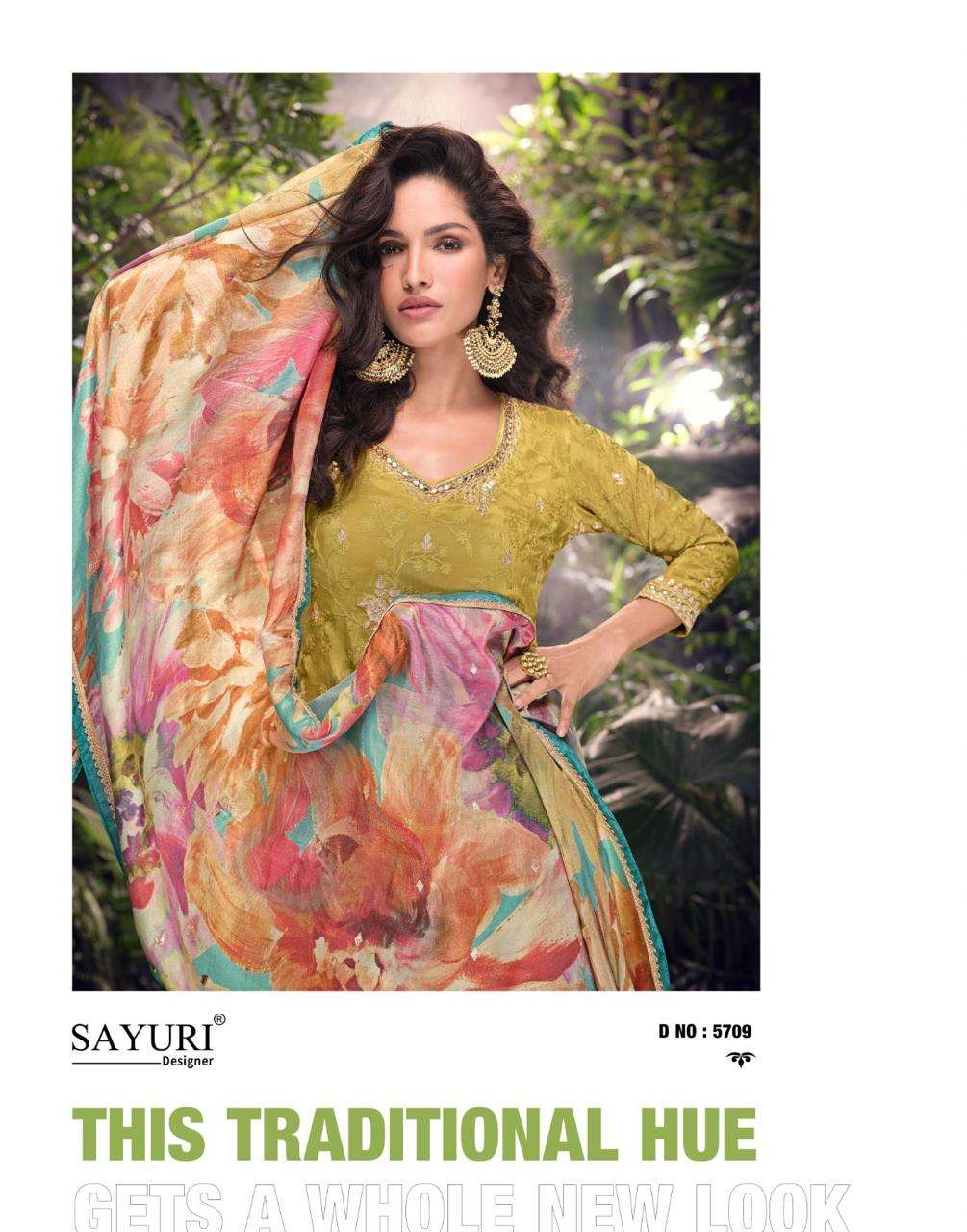 SEHENAAZ BY SAYURI DESIGNER PREMIUM REAL SIMAR DIGITAL EMBROIDERED PLAZZO AND DUPATTA