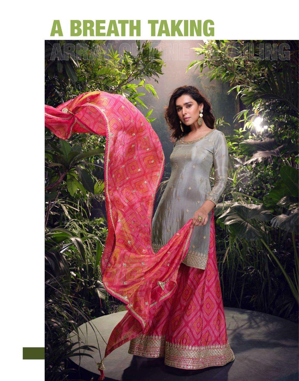 SEHENAAZ BY SAYURI DESIGNER PREMIUM REAL SIMAR DIGITAL EMBROIDERED PLAZZO AND DUPATTA