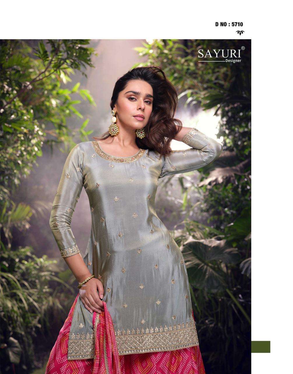 SEHENAAZ BY SAYURI DESIGNER PREMIUM REAL SIMAR DIGITAL EMBROIDERED PLAZZO AND DUPATTA