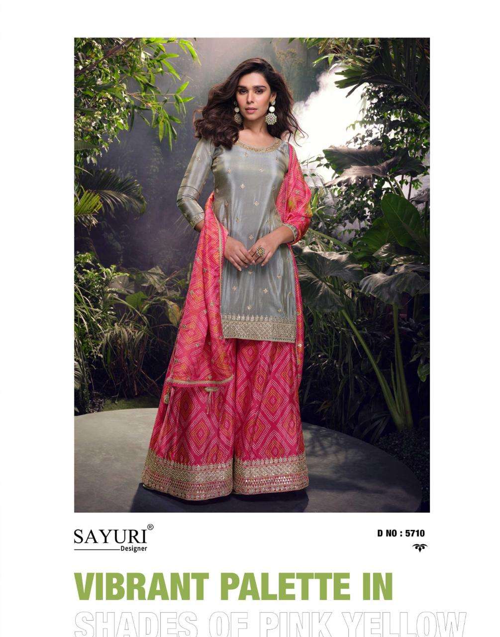 SEHENAAZ BY SAYURI DESIGNER PREMIUM REAL SIMAR DIGITAL EMBROIDERED PLAZZO AND DUPATTA