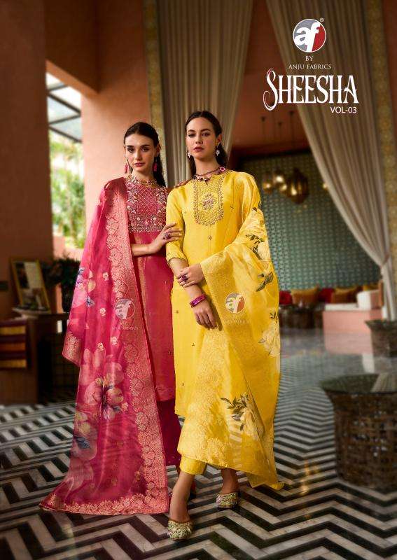 SHEESHA VOL-3 PURE SILK TISSUE SHIMMER BY ANJU FABRICS 