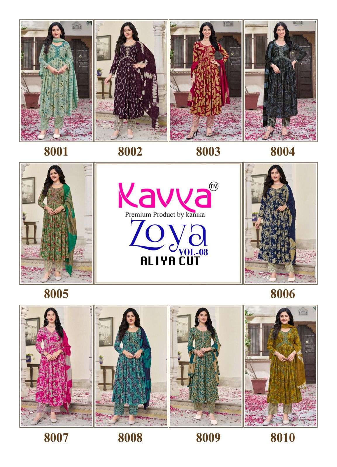 ZOYA VOL-8 RAYON PRINT BY KAVYA 