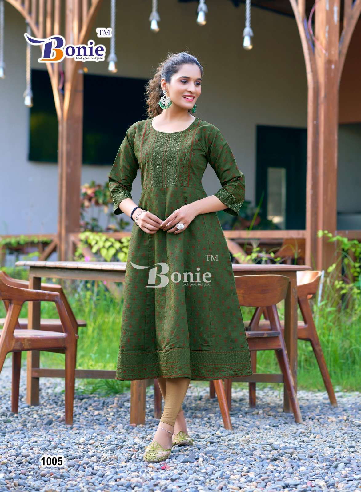 AADHYA BY BONIE IN VERTIGAN FLARE KURTI WITH AMAZING PRINTS IN 8 COLORS