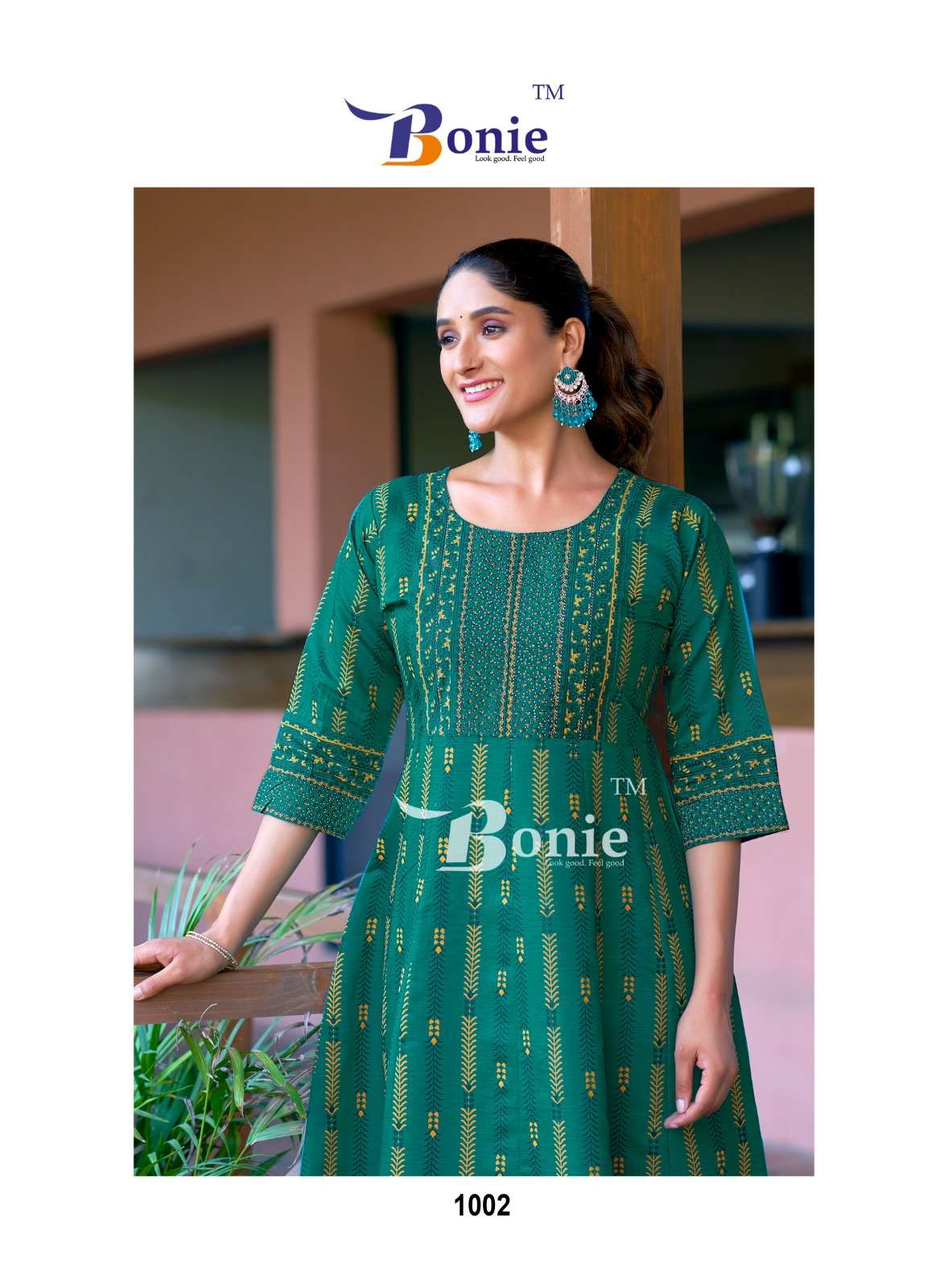 AADHYA BY BONIE IN VERTIGAN FLARE KURTI WITH AMAZING PRINTS IN 8 COLORS