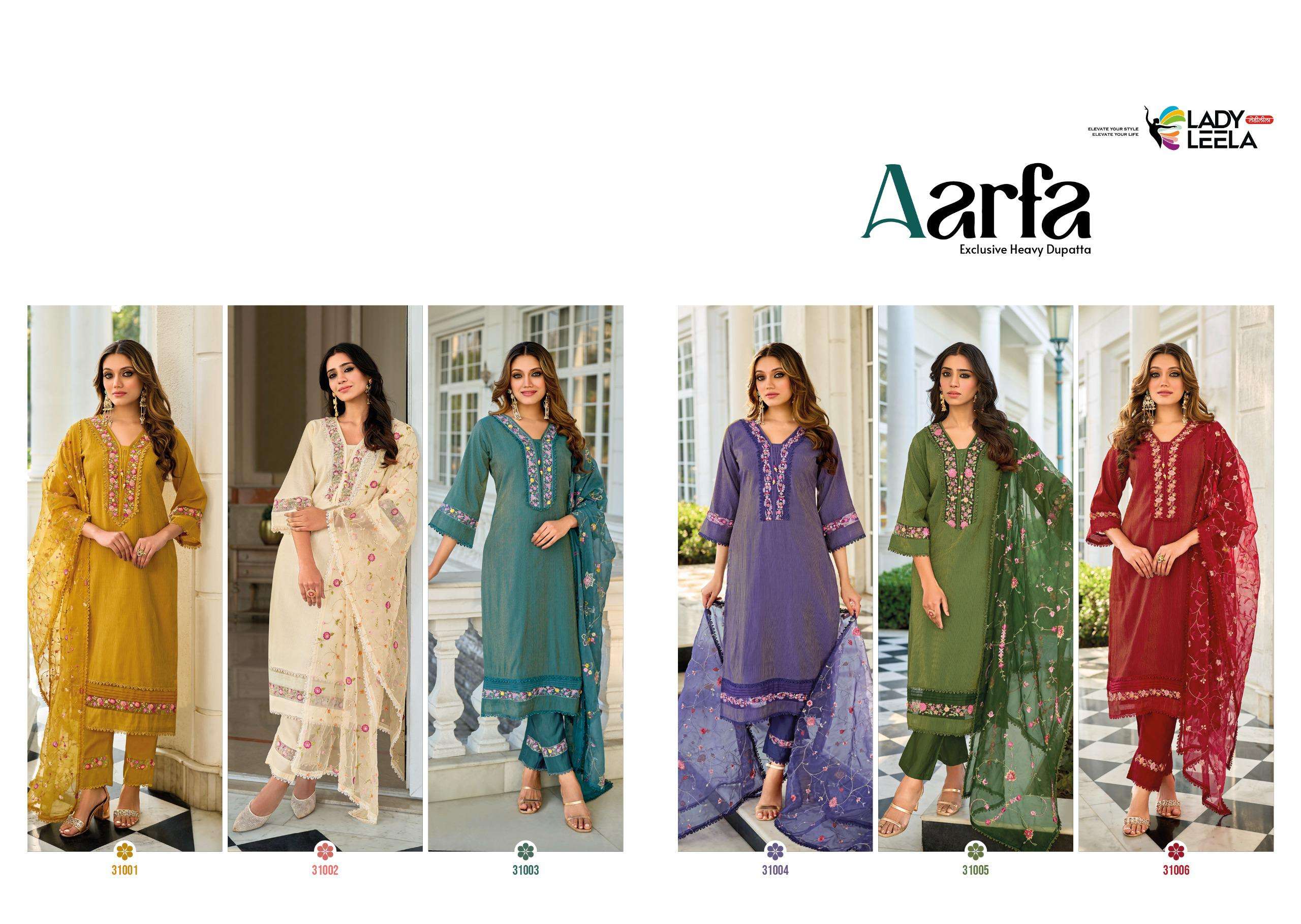 AARFA BY LADY LEELA IN PURE VISCOSE SWISS SILK FABRIC WITH HANDWORK AND PURE COTTON INNER