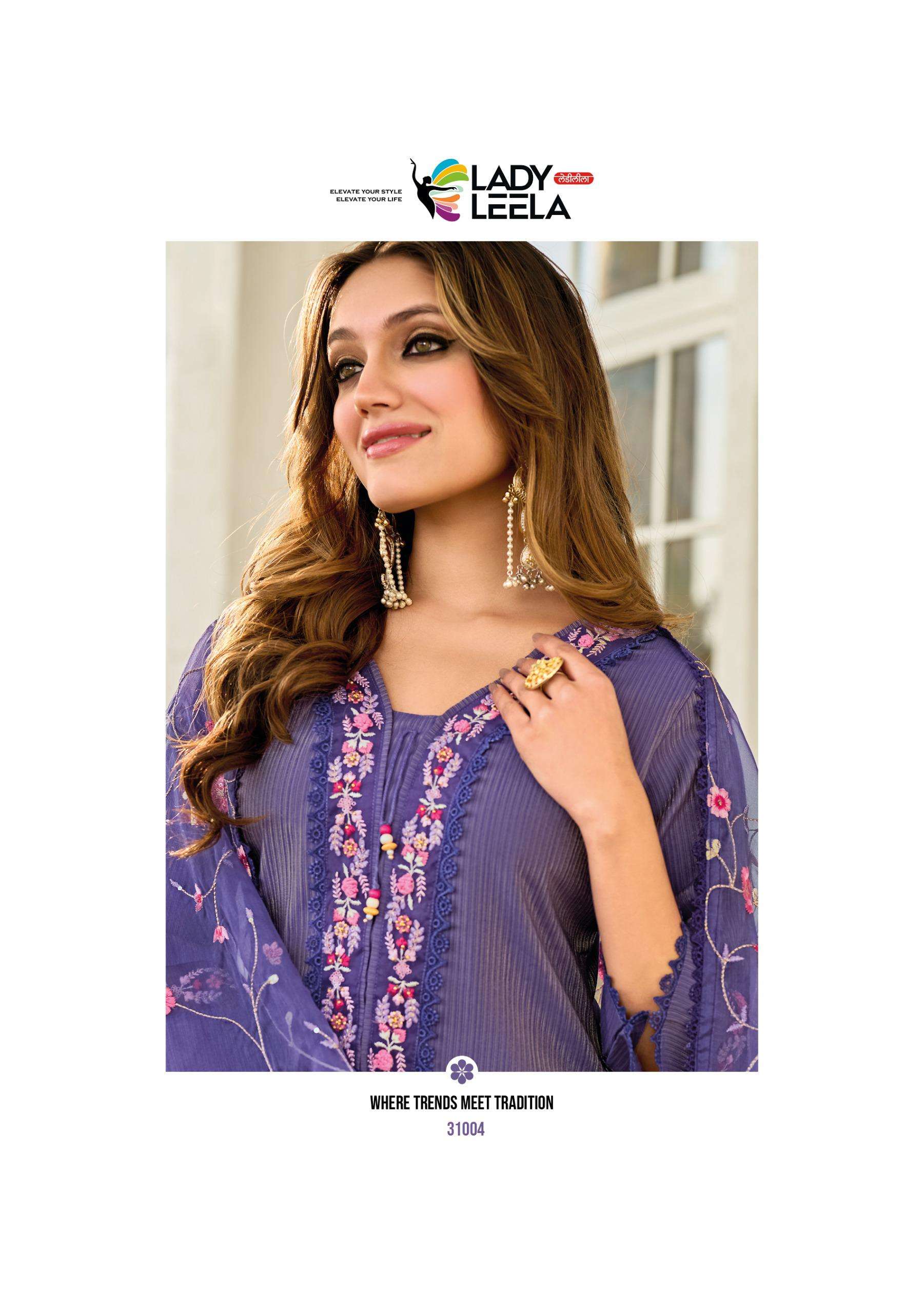 AARFA BY LADY LEELA IN PURE VISCOSE SWISS SILK FABRIC WITH HANDWORK AND PURE COTTON INNER