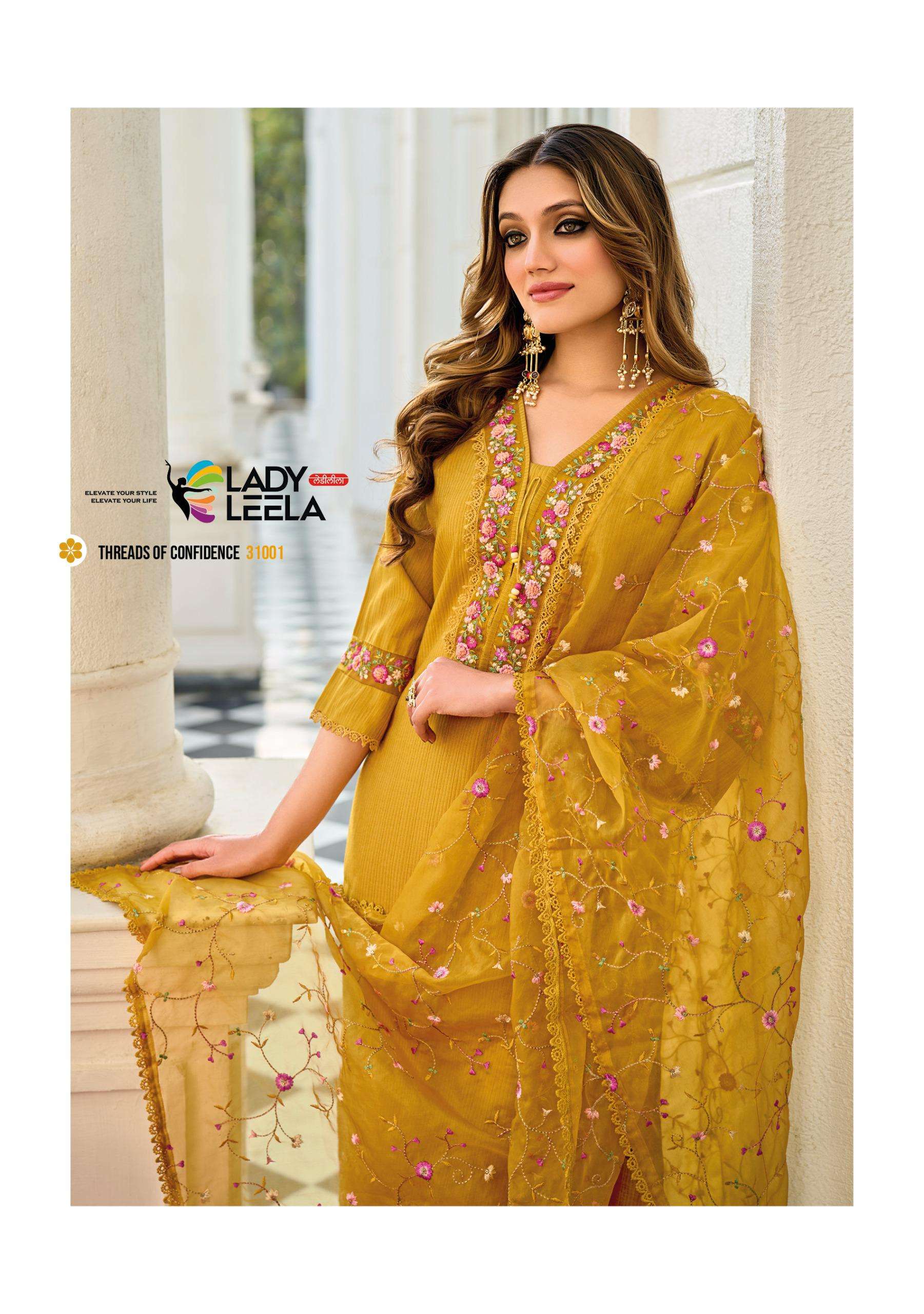 AARFA BY LADY LEELA IN PURE VISCOSE SWISS SILK FABRIC WITH HANDWORK AND PURE COTTON INNER