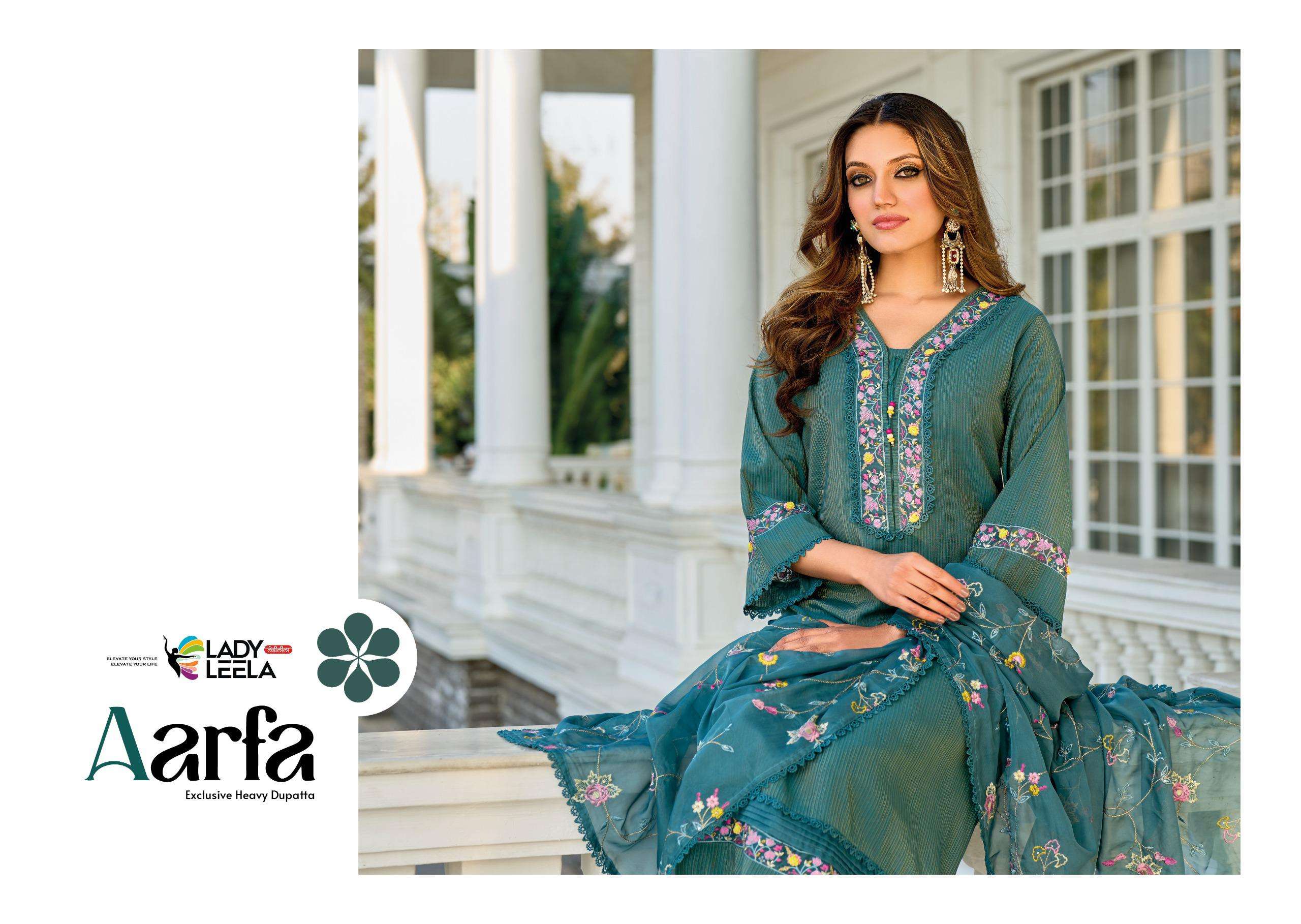 AARFA BY LADY LEELA IN PURE VISCOSE SWISS SILK FABRIC WITH HANDWORK AND PURE COTTON INNER