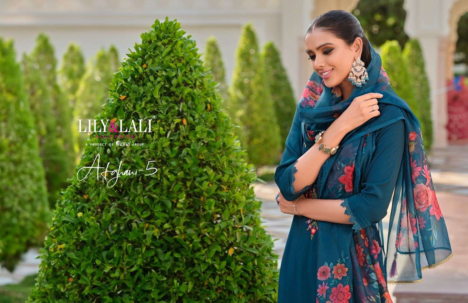 AFGHANI-5 BY LILY & LALI HANDWORK AND EMBROIDERY ON MILAN SILK WITH COTTON INNER