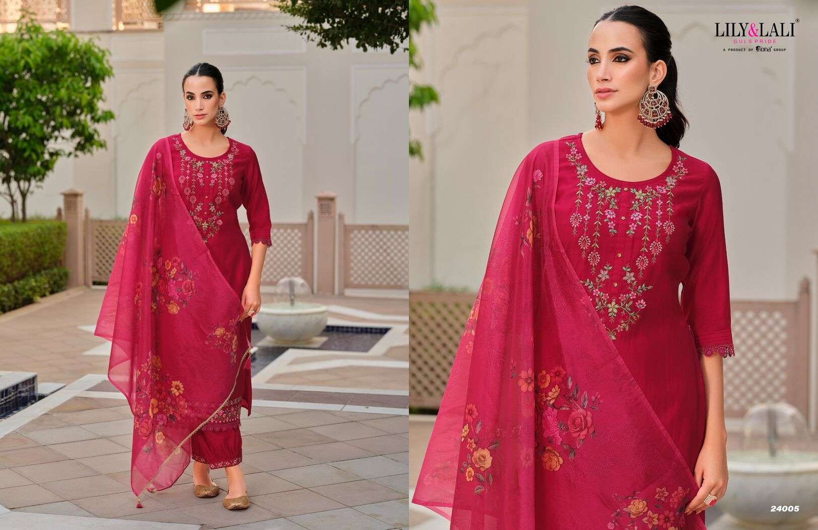 AFGHANI-5 BY LILY & LALI HANDWORK AND EMBROIDERY ON MILAN SILK WITH COTTON INNER