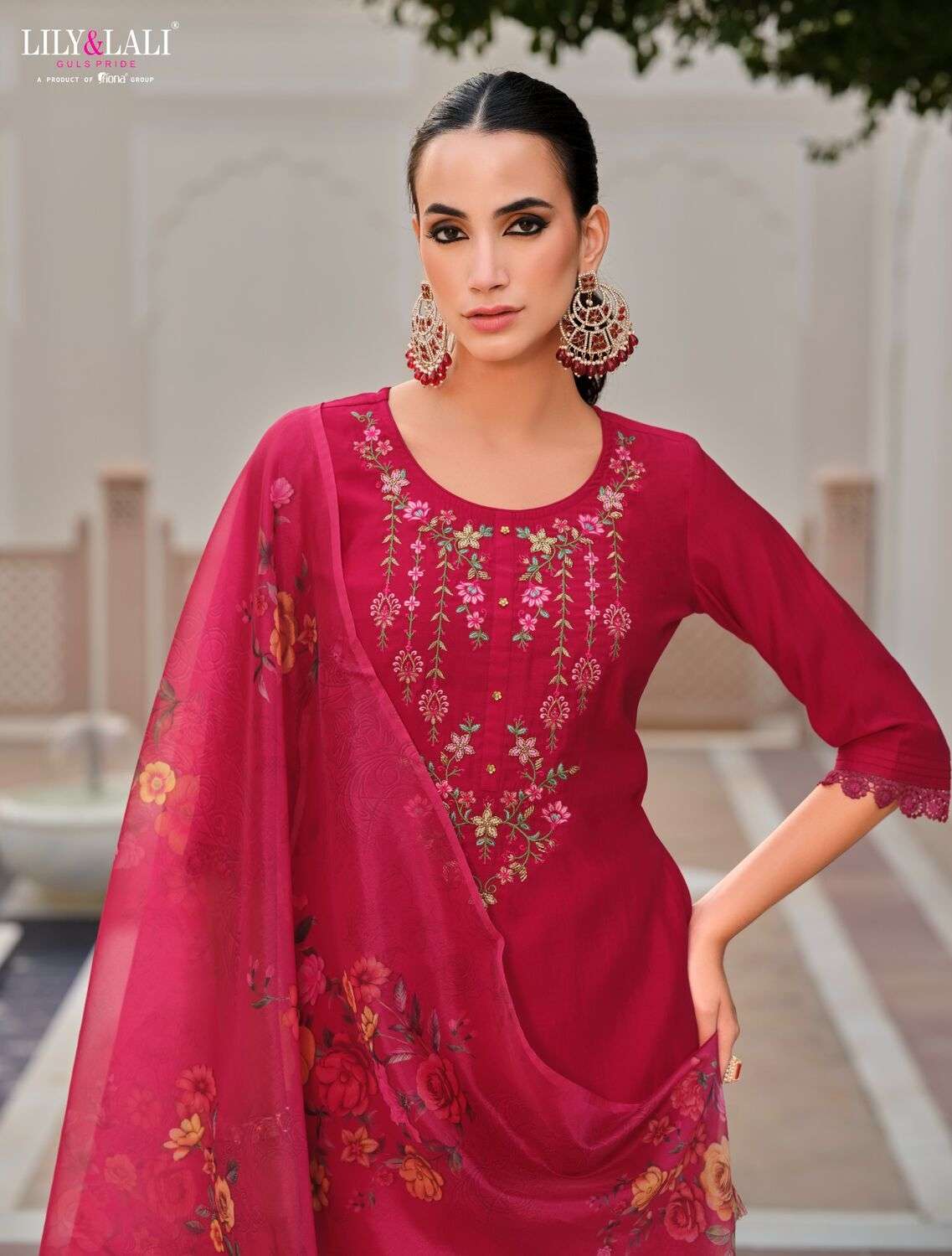 AFGHANI-5 BY LILY & LALI HANDWORK AND EMBROIDERY ON MILAN SILK WITH COTTON INNER