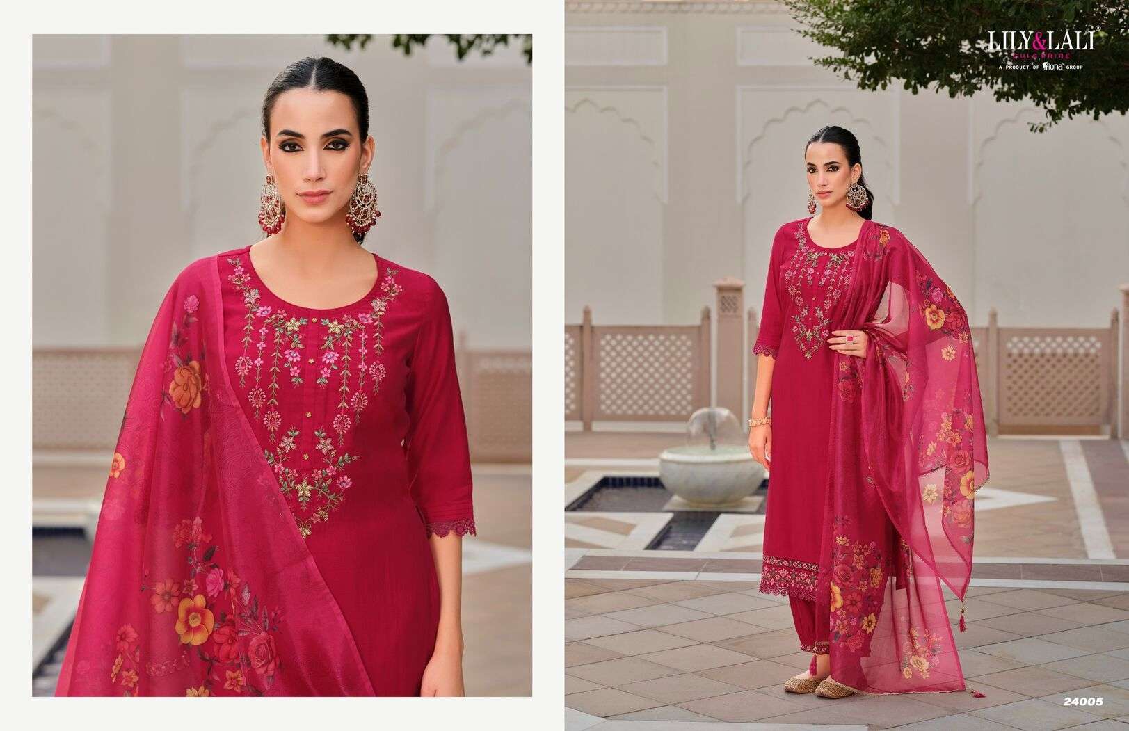 AFGHANI-5 BY LILY & LALI HANDWORK AND EMBROIDERY ON MILAN SILK WITH COTTON INNER