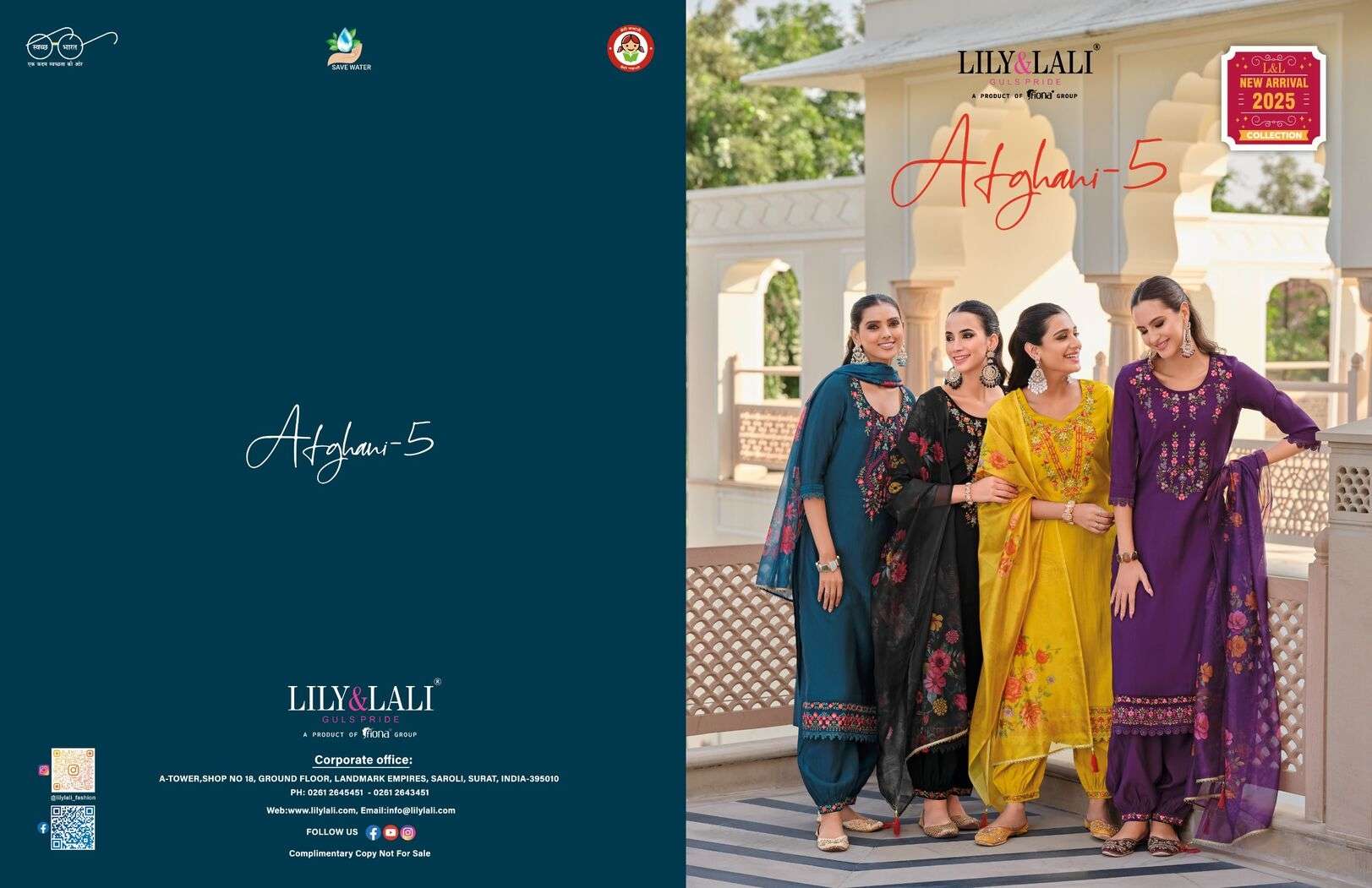 AFGHANI-5 BY LILY & LALI HANDWORK AND EMBROIDERY ON MILAN SILK WITH COTTON INNER