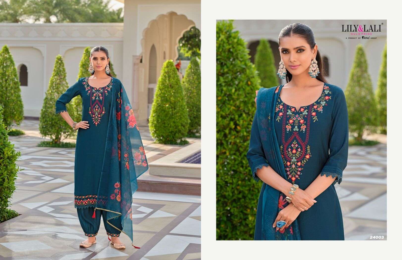 AFGHANI-5 BY LILY & LALI HANDWORK AND EMBROIDERY ON MILAN SILK WITH COTTON INNER