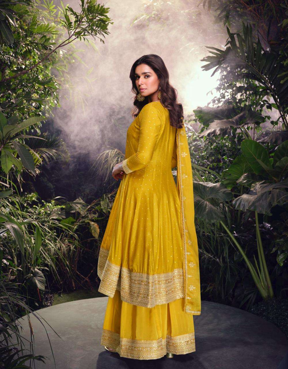 AKSHARA BY SAYURI DESIGNER IN PURE VISCOS JACQUARD SILK WITH EMBROIDERED