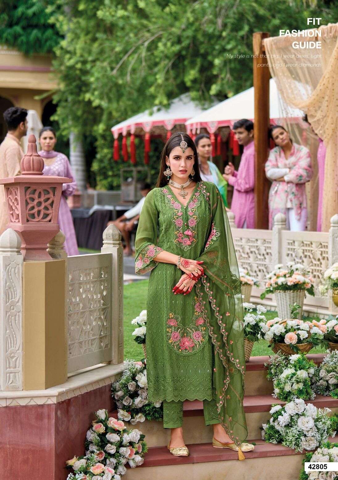 ALFAZ BY KAILEE FASHION IN PURE VISCOSE ORGANJA WITH DESIGNER  WORK