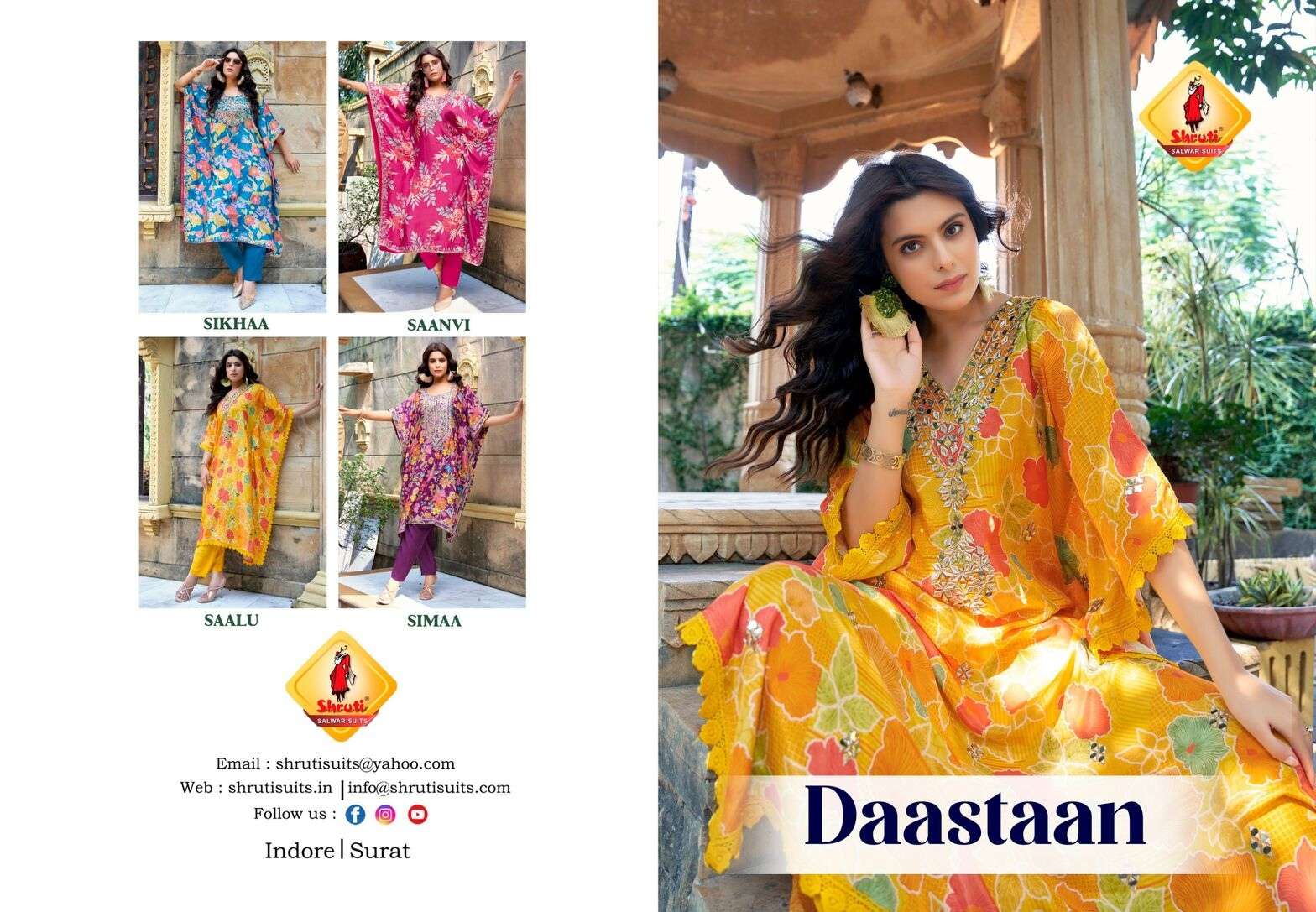 DAASTAAN BY SHRUTI SUIT IN PURE CRAPE DIGITAL PRINT WITH MODERN PATTERN 