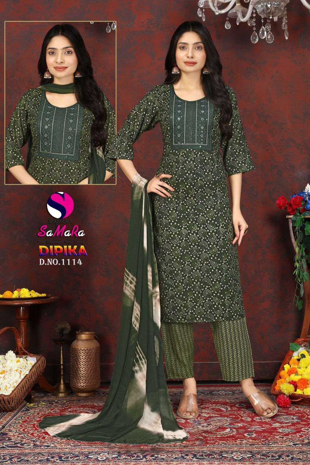 DIPIKA VOL-15 BY SAMARA CAPSULE PRINT WITH SIKVANS EMBROIDERY WORK 