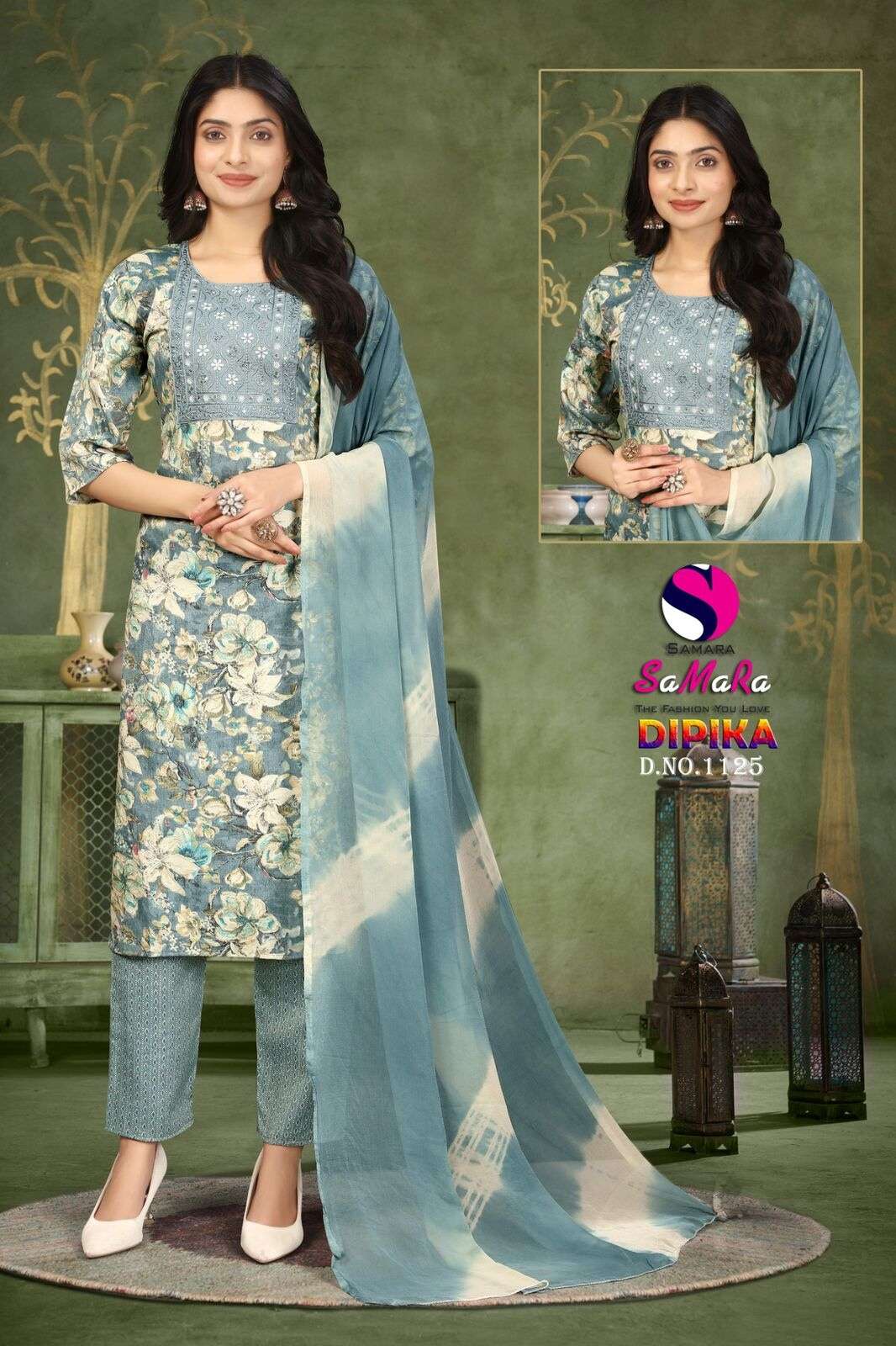 DIPIKA VOL-16 BY SAMARA CAPSULE PRINT WITH SIKVANS EMBROIDERY WORK 