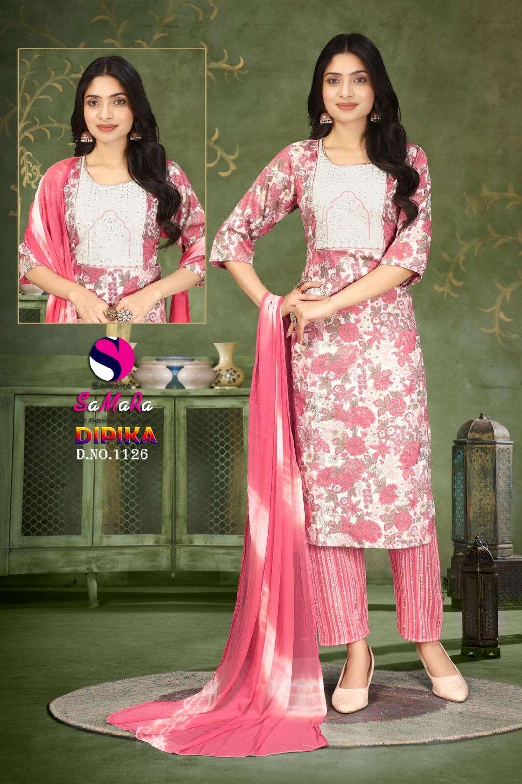 DIPIKA VOL-16 BY SAMARA CAPSULE PRINT WITH SIKVANS EMBROIDERY WORK 