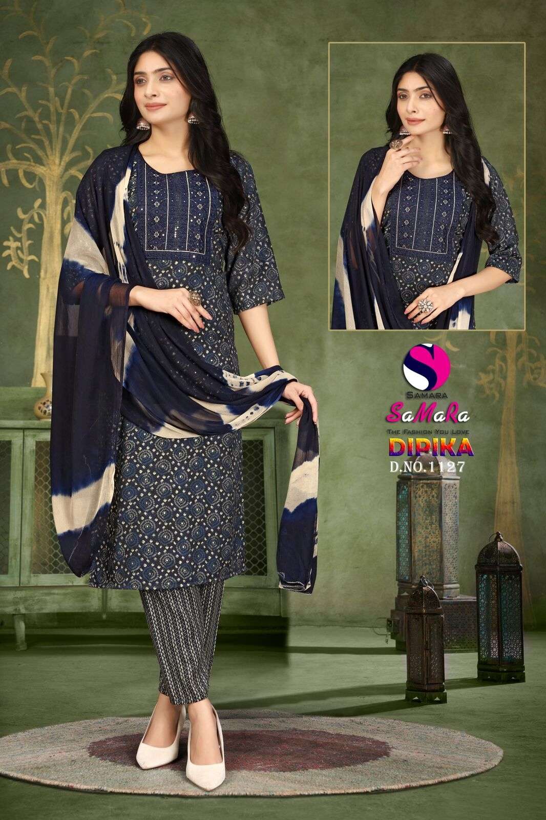 DIPIKA VOL-16 BY SAMARA CAPSULE PRINT WITH SIKVANS EMBROIDERY WORK 