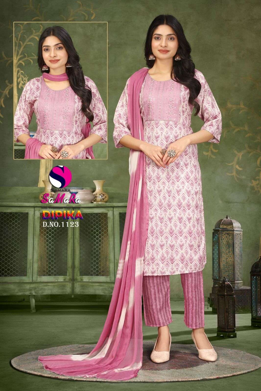 DIPIKA VOL-16 BY SAMARA CAPSULE PRINT WITH SIKVANS EMBROIDERY WORK 