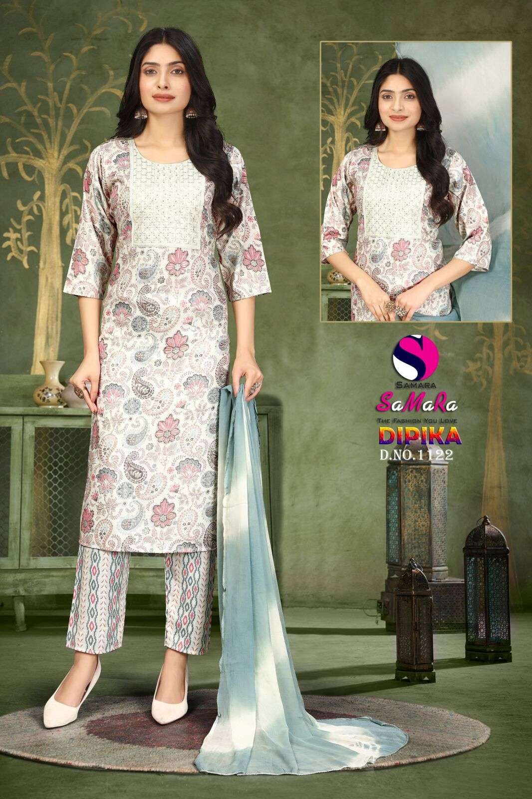 DIPIKA VOL-16 BY SAMARA CAPSULE PRINT WITH SIKVANS EMBROIDERY WORK 